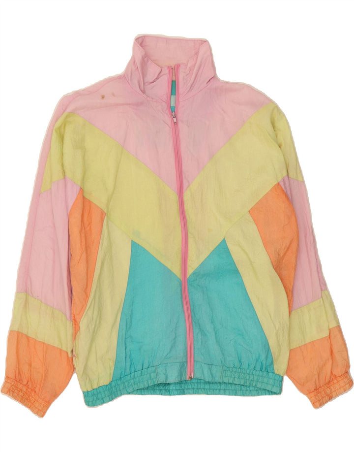 Tuta intera oversize da donna VINTAGE UK 14 Colorblock rosa medio
