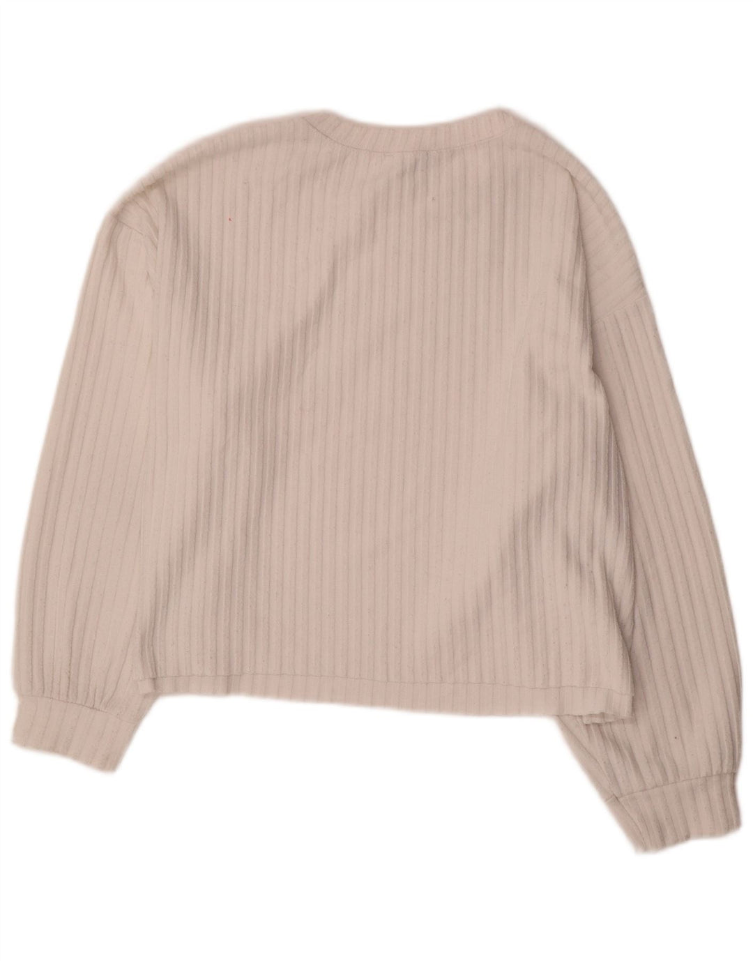 Zara Trafaluc Top oversize da donna a maniche lunghe UK 16 Large Poliestere bianco