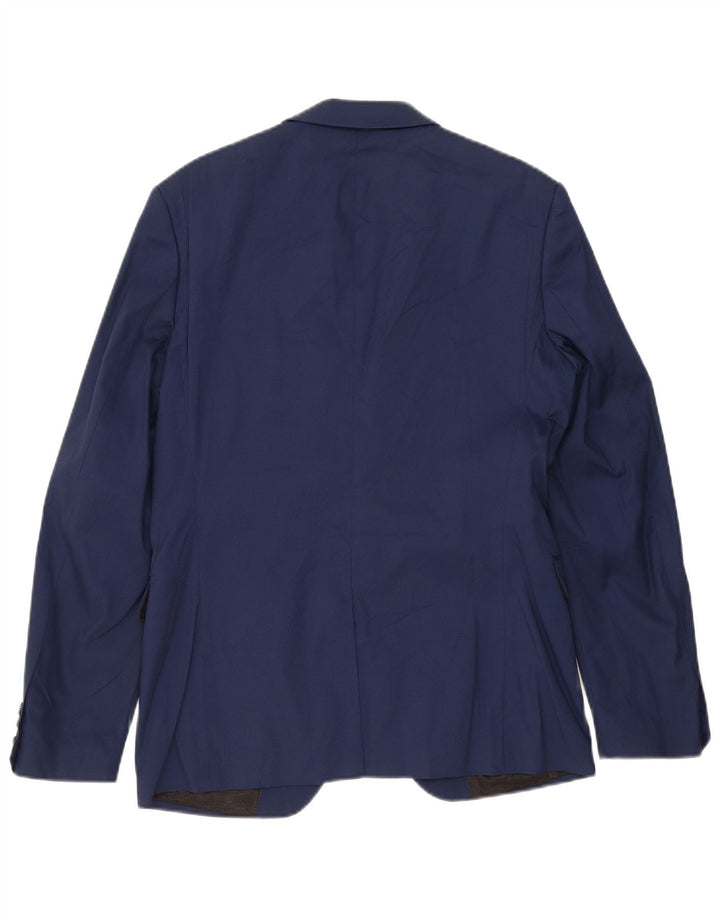 Giacca blazer da uomo a 2 bottoni Zara EU 50 cotone blu navy medio