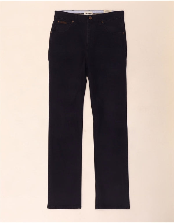 Wrangler Mens Texas Straight Casual Trousers W31 L32 Navy Blue Cotton