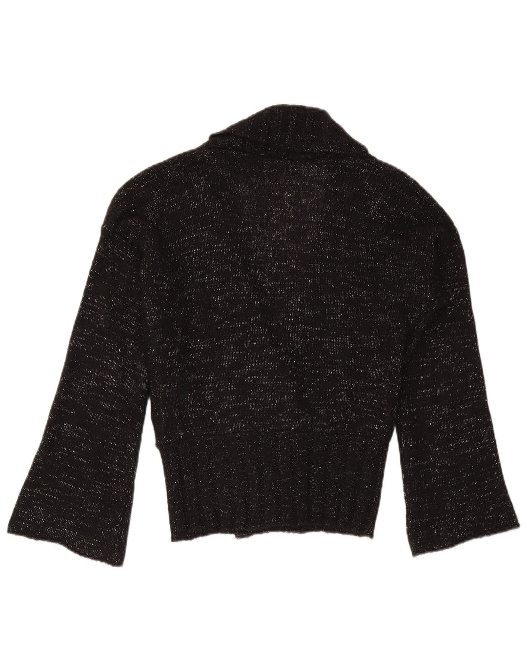 Maglione cardigan da donna Sisley UK 14 medio nero screziato