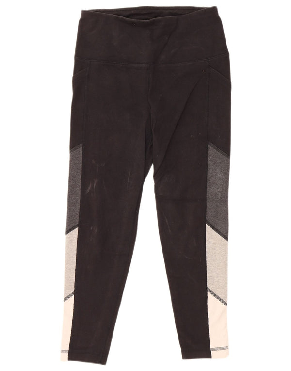 Leggings REEBOK da donna UK 10 Small in cotone color block nero