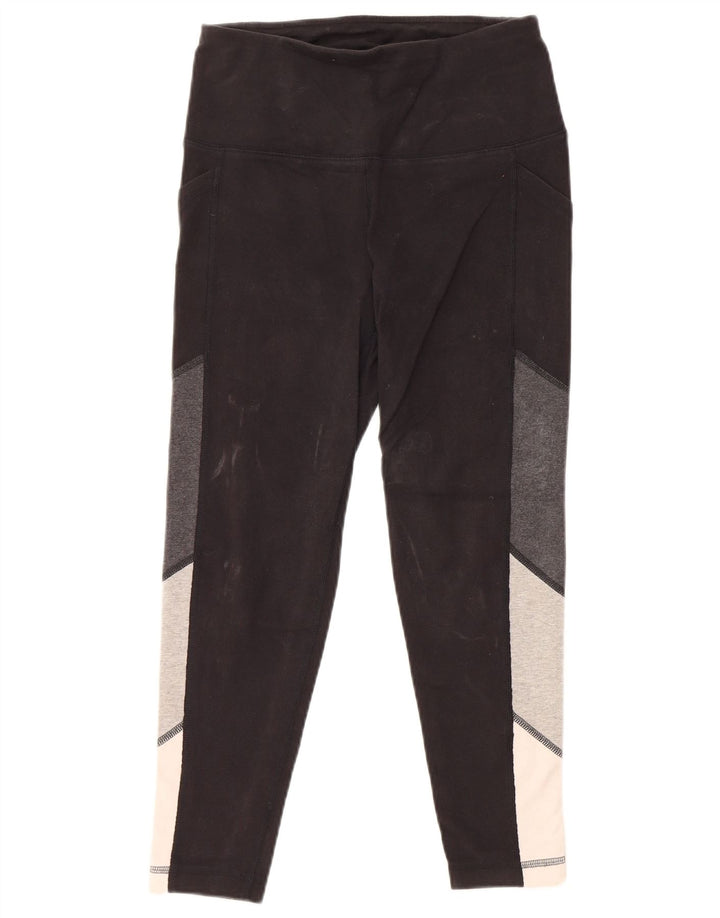 Leggings REEBOK da donna UK 10 Small in cotone color block nero