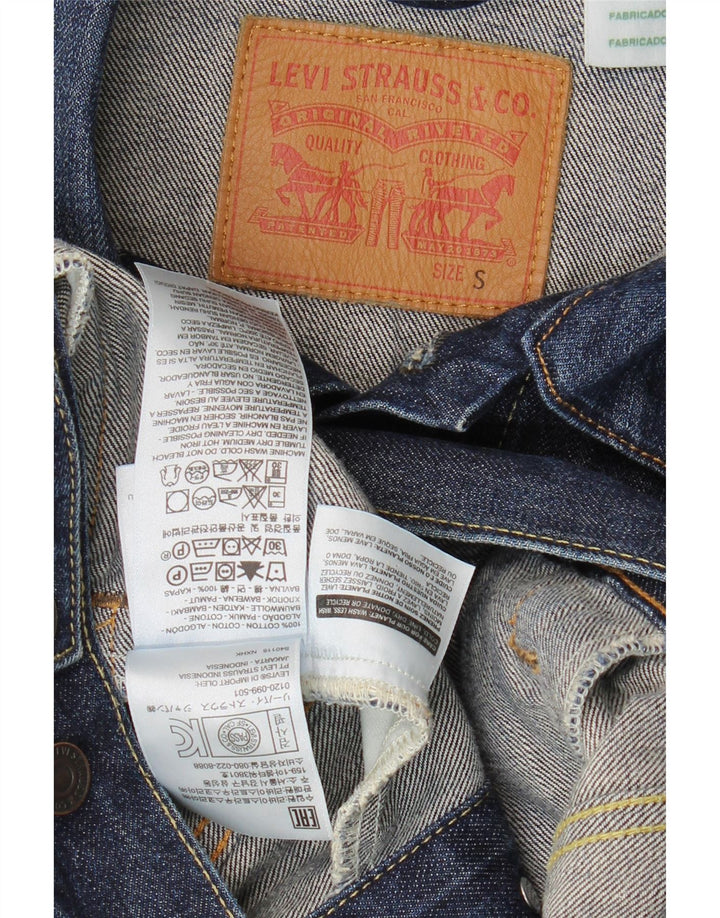 Giacca di jeans da uomo Levi's UK 36 piccola in cotone blu navy