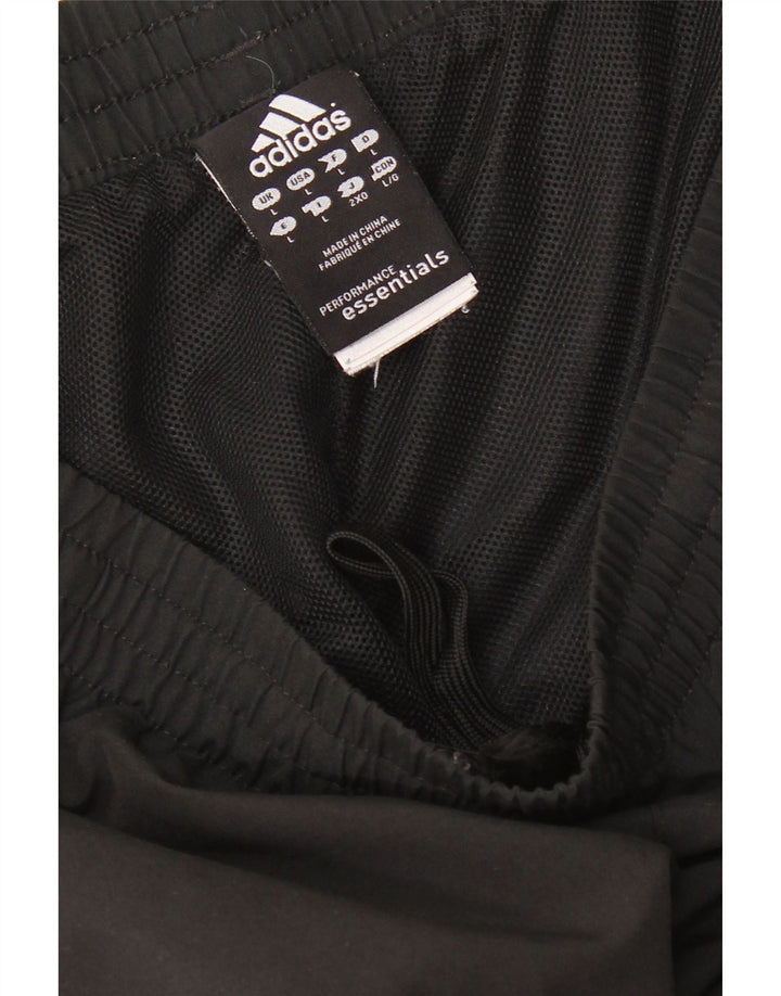 Pantaloncini sportivi da uomo Adidas grandi in poliestere nero