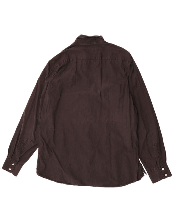 Camicia da uomo Marlboro Classics 2XL Cotone a quadri marrone