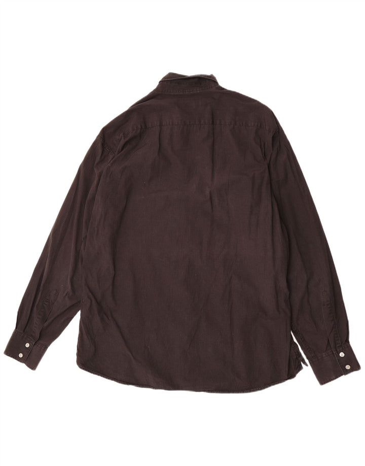 Camicia da uomo Marlboro Classics 2XL Cotone a quadri marrone