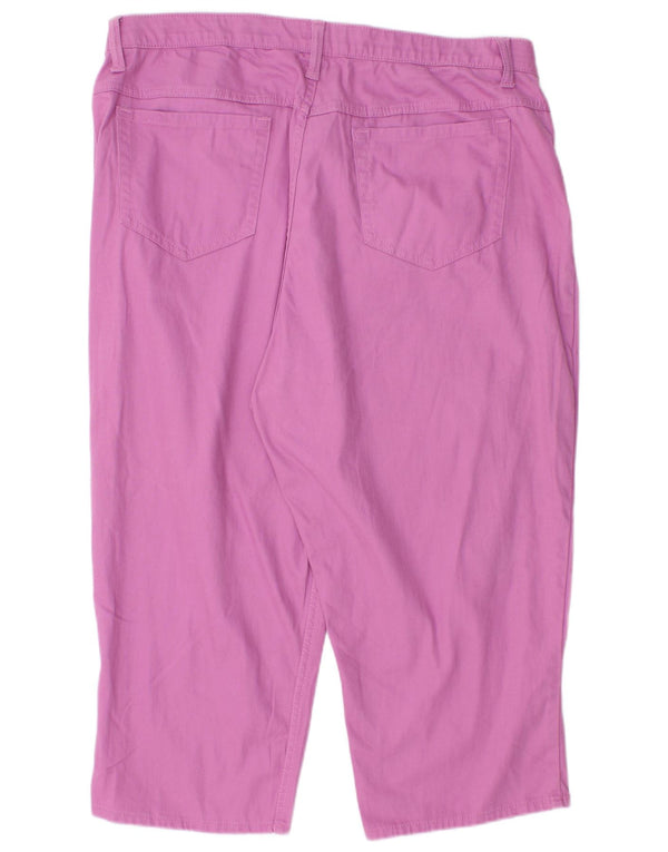 Pantaloni Capri da donna Lee Riders US 16 2XL W36 L22 Cotone rosa