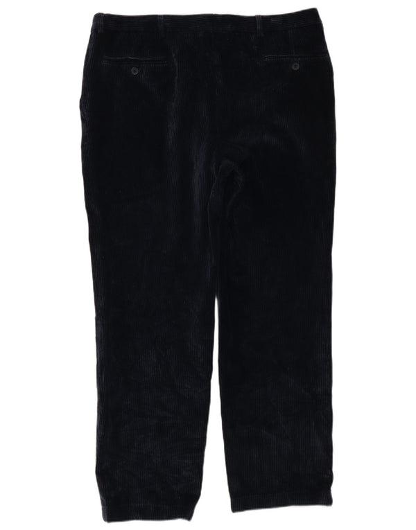 Pantaloni dritti da uomo in velluto a coste BIANCHI IT 52 XL W34 L27 Blu Navy Cotone