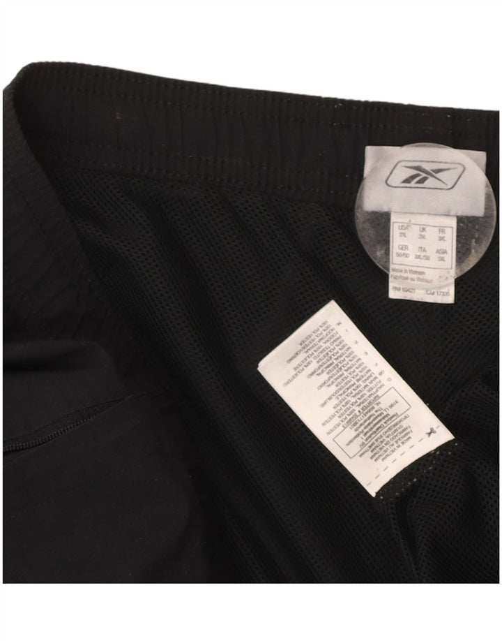 REEBOK Mens Tracksuit Trousers Joggers 2XL  Black Polyester