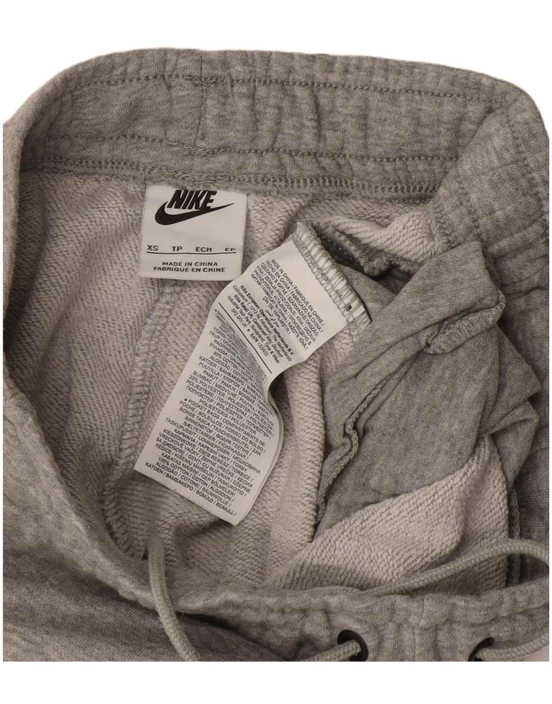 NIKE Pantaloni da tuta da donna Joggers UK 4 XS Cotone chiazzato grigio