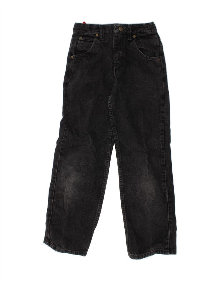 WRANGLER Boys Slim Jeans 9-10 Years W24 L25 Black Cotton Vintage Wrangler and Second-Hand Wrangler from Messina Hembry 