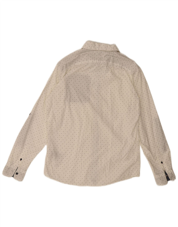 Camicia da uomo Jack & Jones grande in cotone maculato bianco