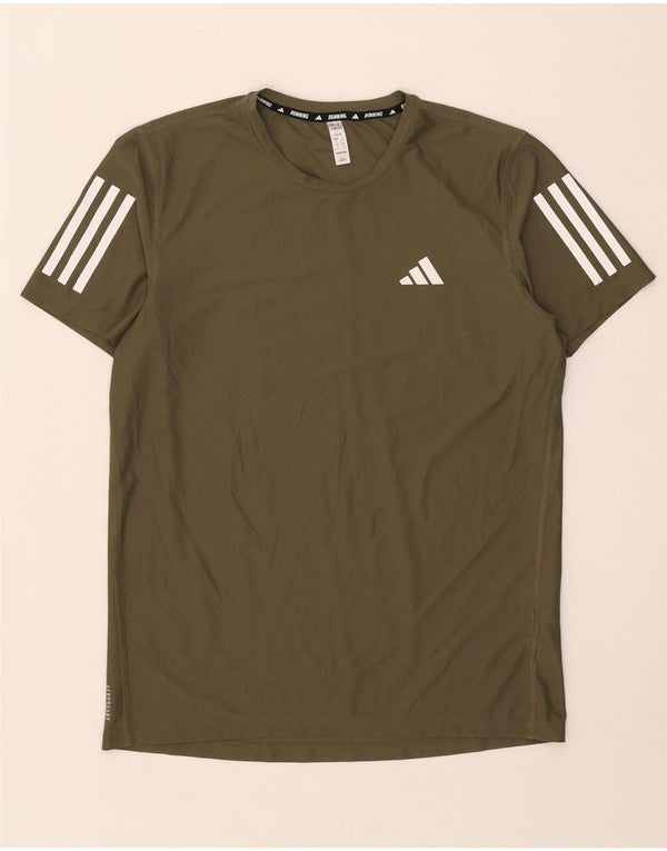 Maglietta Adidas da uomo Top Small in poliestere kaki