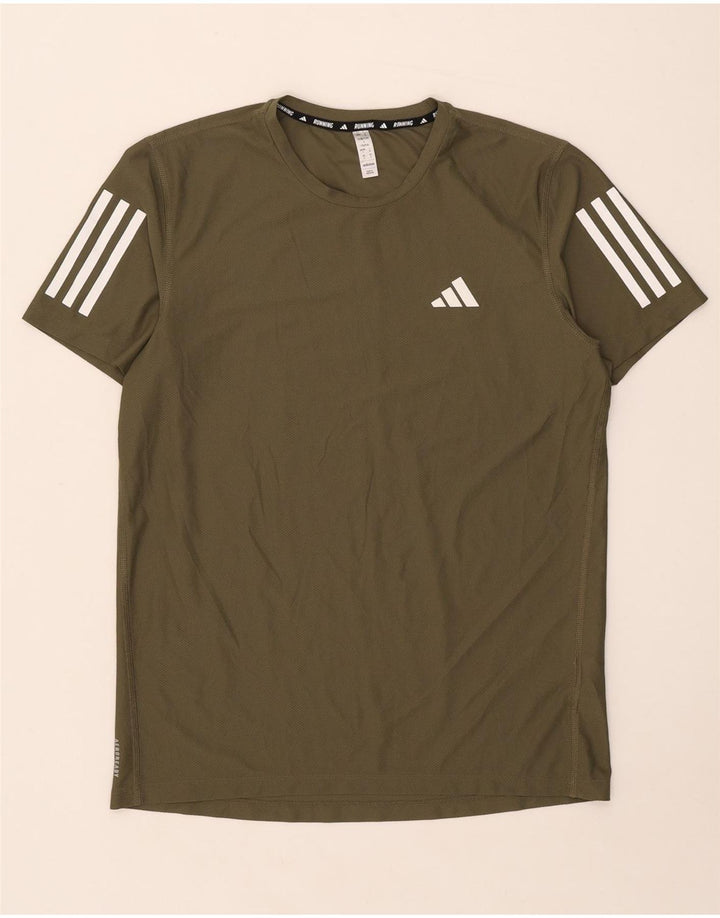 Maglietta Adidas da uomo Top Small in poliestere kaki