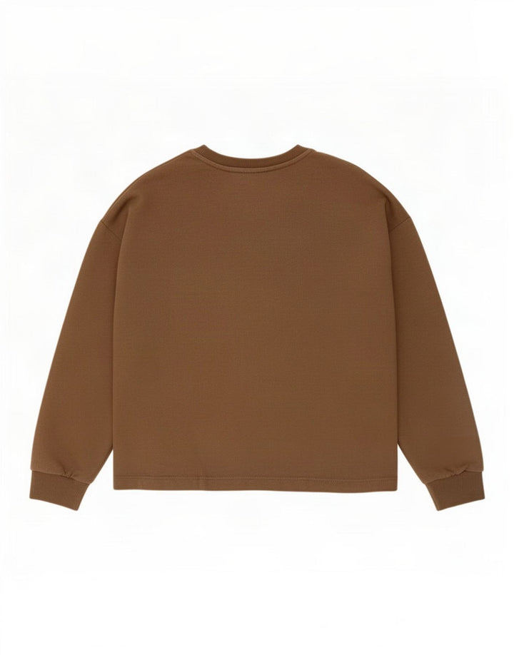 Felpa oversize da donna Zara, maglione UK 10, piccola kaki geometrica