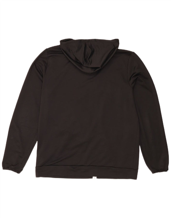 Felpa con cappuccio e zip da uomo Puma Large nera in poliestere