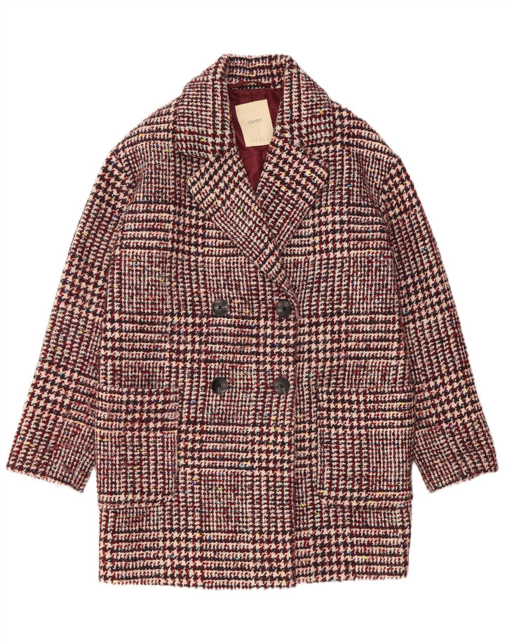 Cappotto doppiopetto da donna Esprit UK 10 piccolo poliestere bordeaux