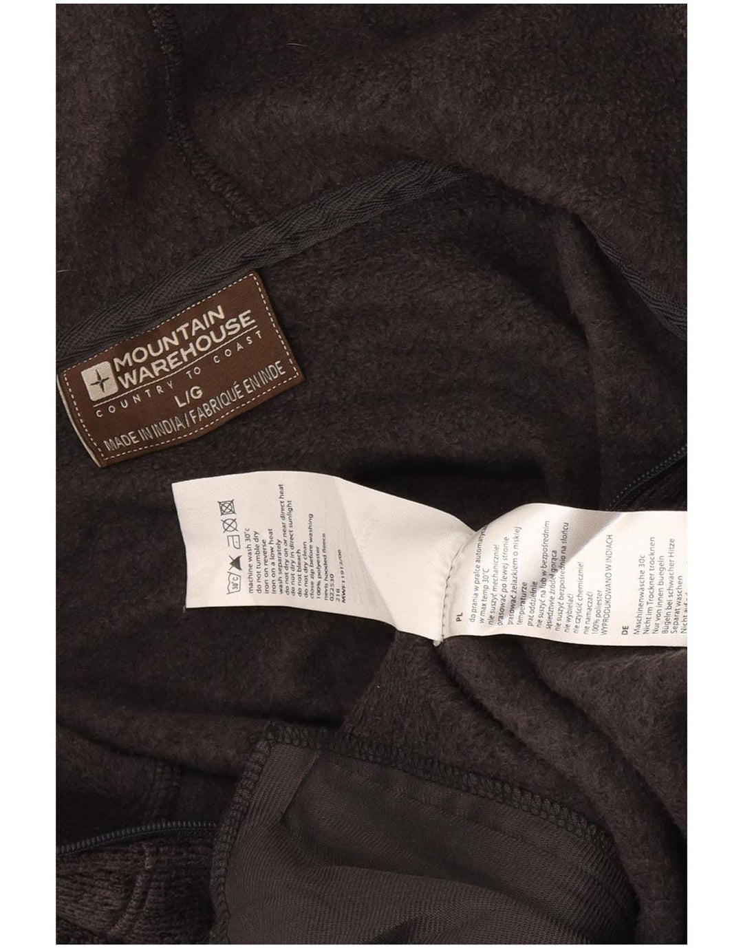 Felpa con cappuccio e zip da uomo di Mountain Warehouse, grande poliestere chiazzato grigio