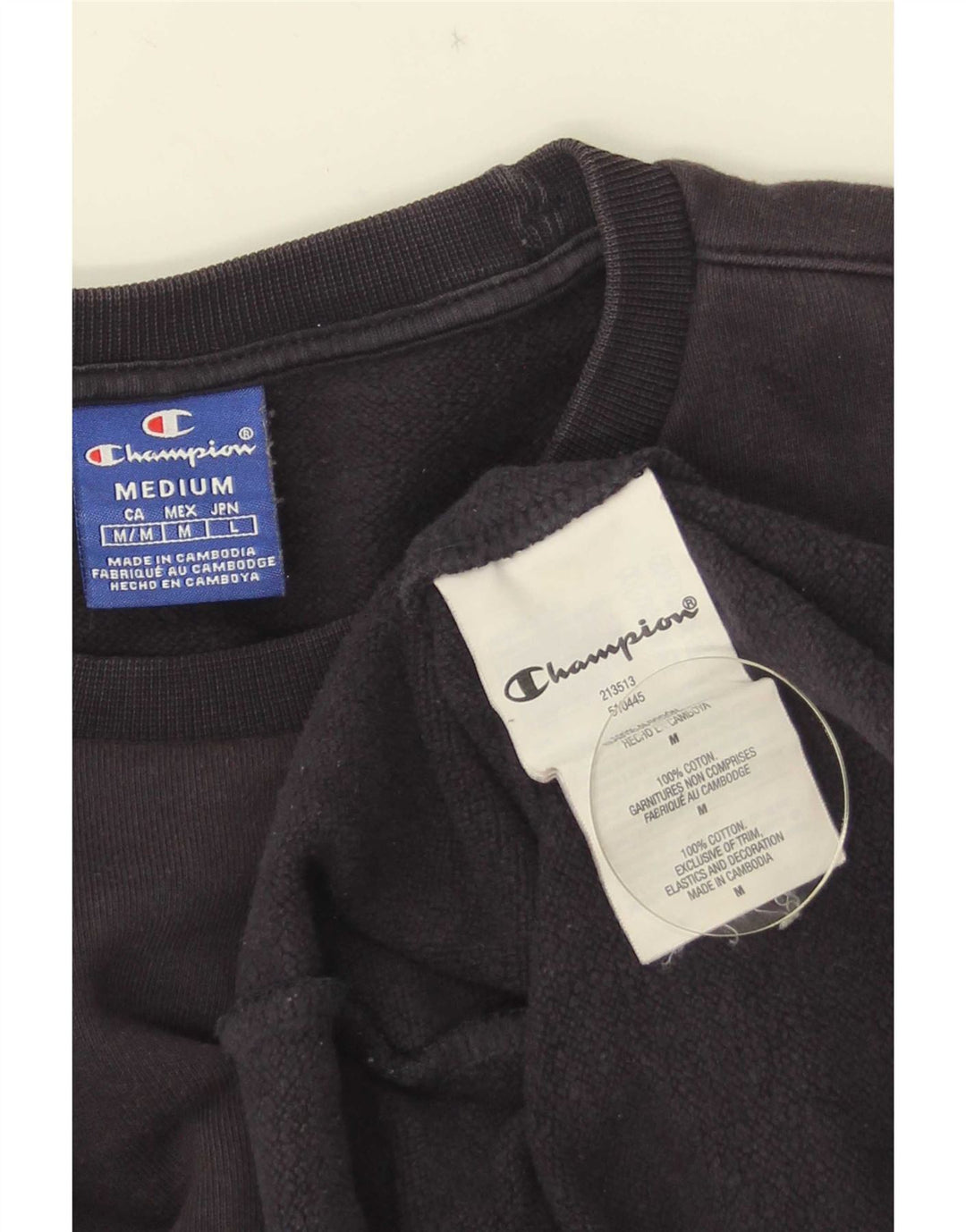 Felpa da uomo Champion Felpa media in cotone blu navy