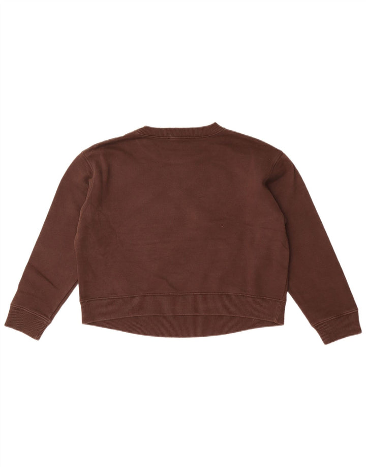 Felpa oversize con grafica corta Zara da donna UK 10 piccola marrone