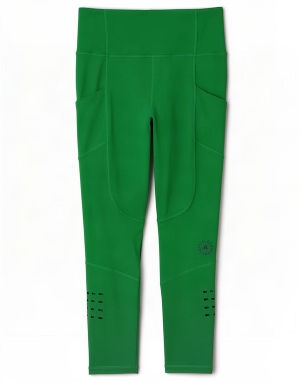 Adidas Womens Crop Graphic Leggings UK 16/18 Large Green