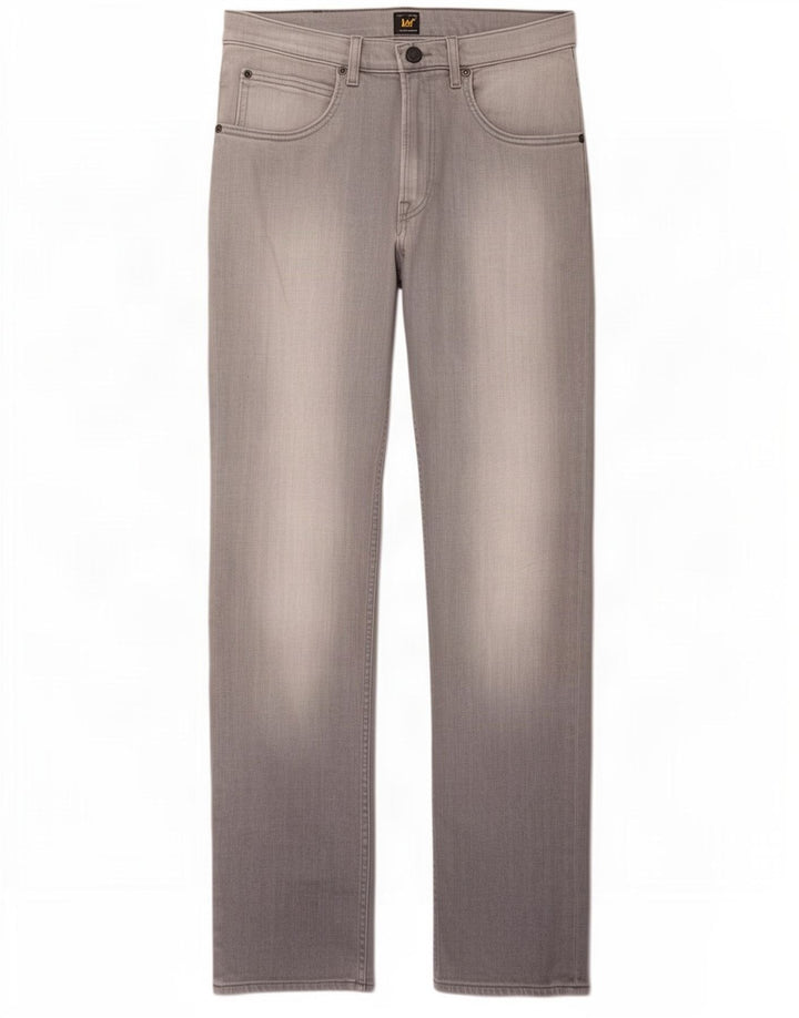 Jeans dritti Brooklyn da donna Lee W32 L32 cotone grigio