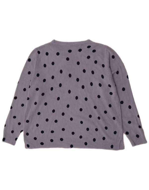 Maglione maglione con scollo a barca da donna Marks & Spencer UK 22 3XL Blu a pois