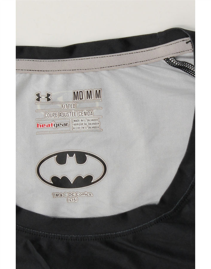 Maglietta grafica da uomo Under Armour Heat Gear Top nera media