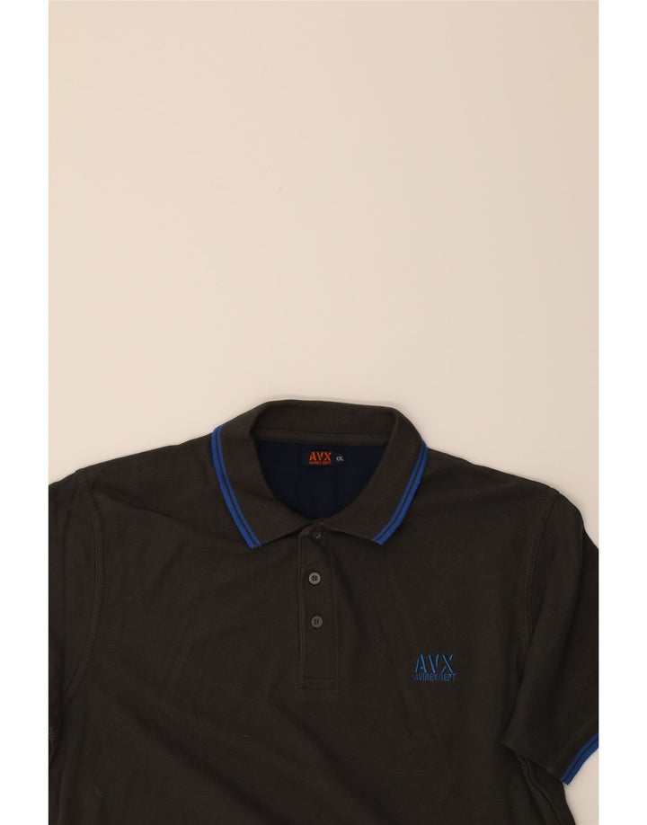 AVIREX Mens Polo Shirt 2XL Grey Cotton Vintage Avirex and Second-Hand Avirex from Messina Hembry 