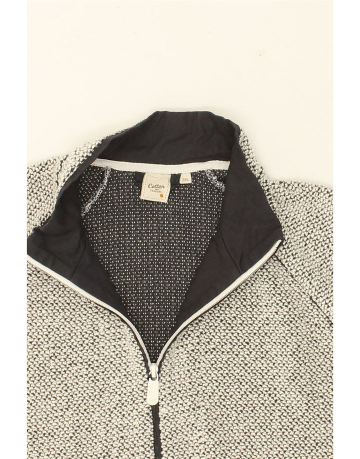 COTTON TRADERS Mens Tracksuit Top Jacket 2XL Grey Cotton Vintage Cotton Traders and Second-Hand Cotton Traders from Messina Hembry 
