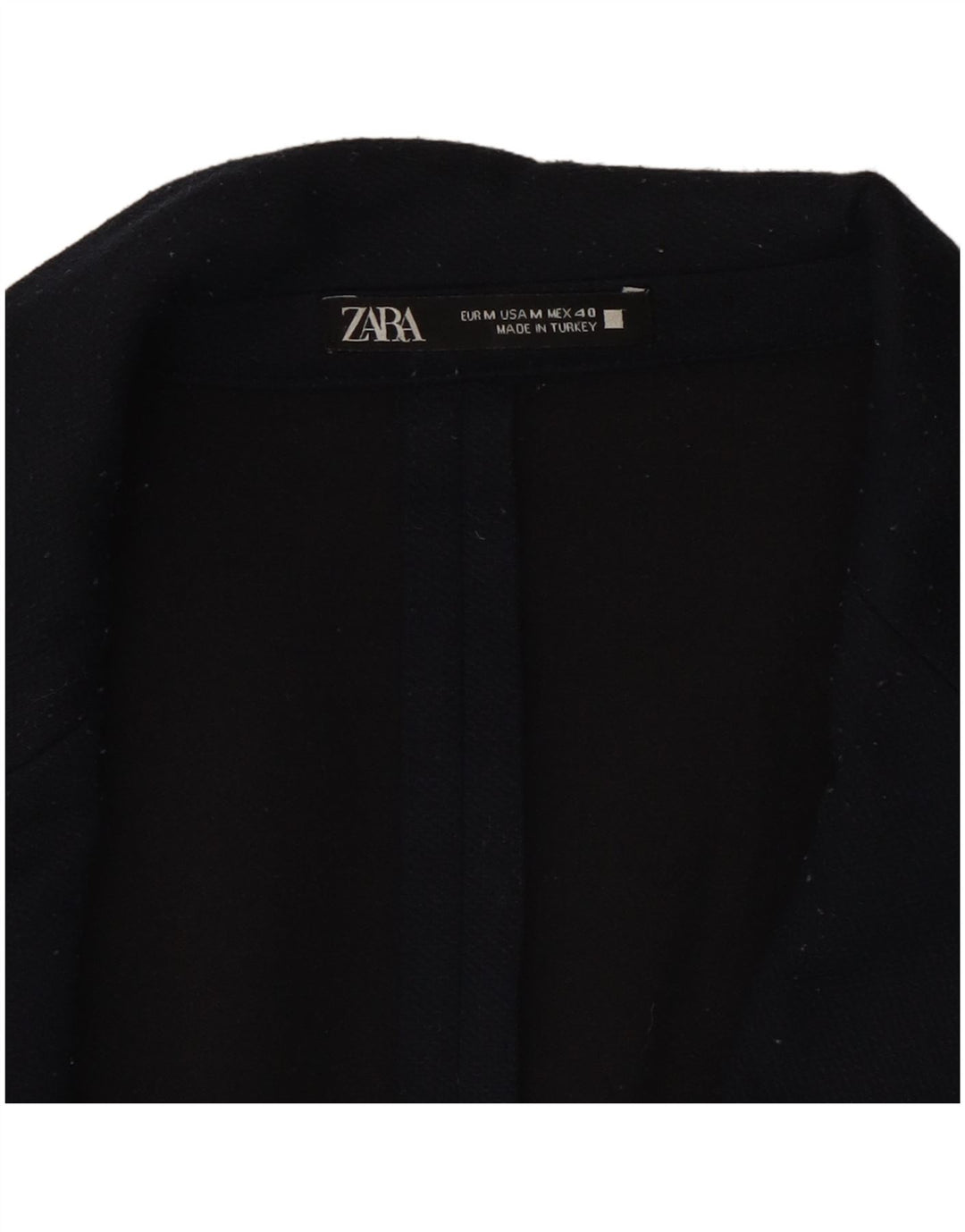 Giacca blazer da uomo a 2 bottoni Zara UK 38 poliestere blu navy medio