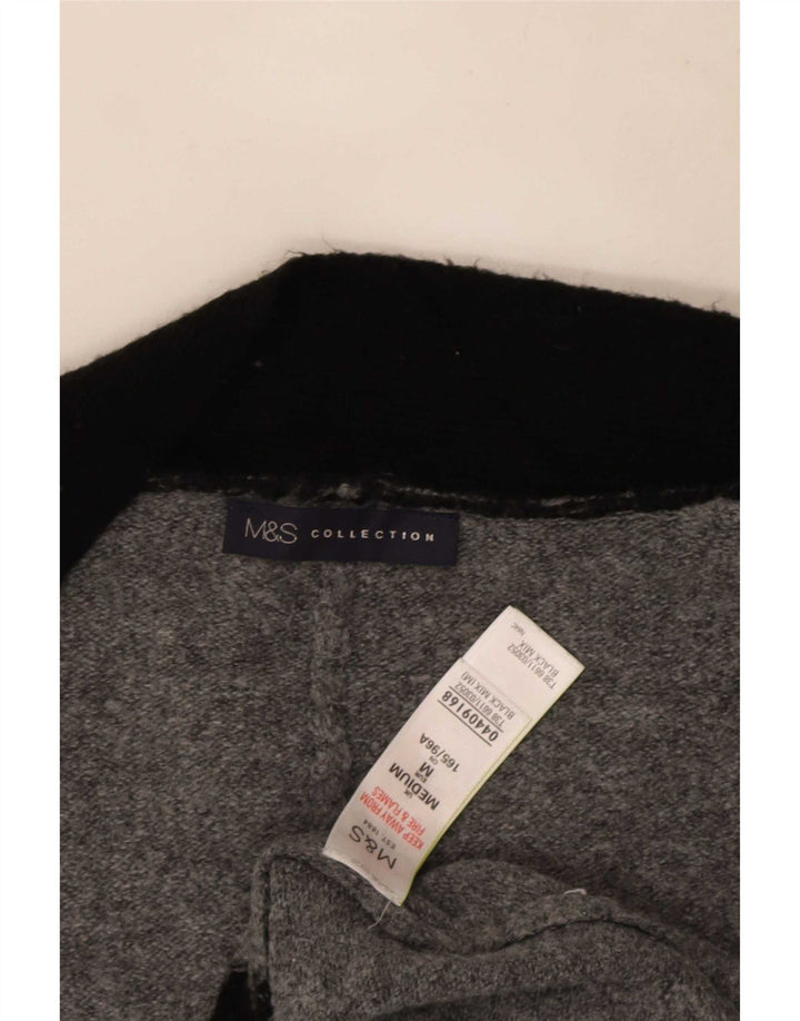 Maglione cardigan lungo da donna Marks & Spencer UK 14 medio nero