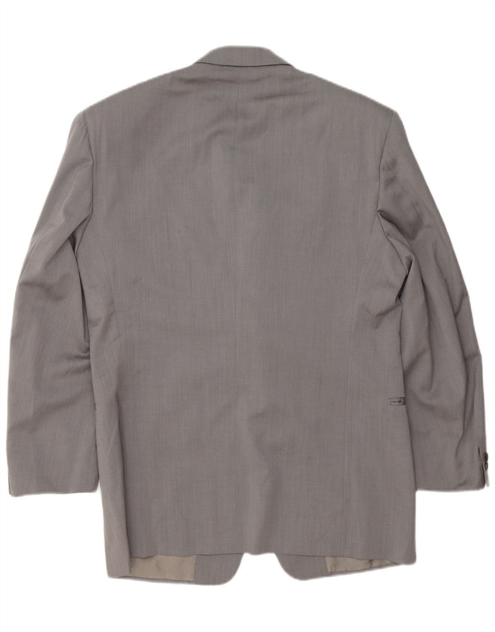 PAL ZILERI Giacca Blazer da Uomo a 3 Bottoni IT 50 Large Grigia in Lana Vergine