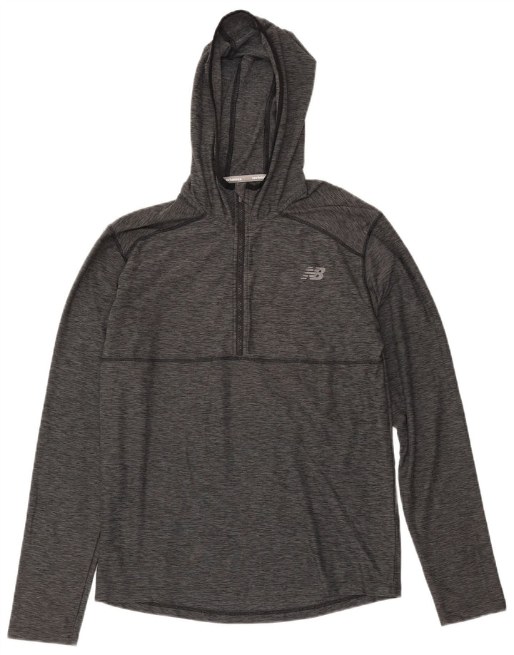 NEW BALANCE Tuta da uomo pullover con cappuccio Top piccola grigia screziata