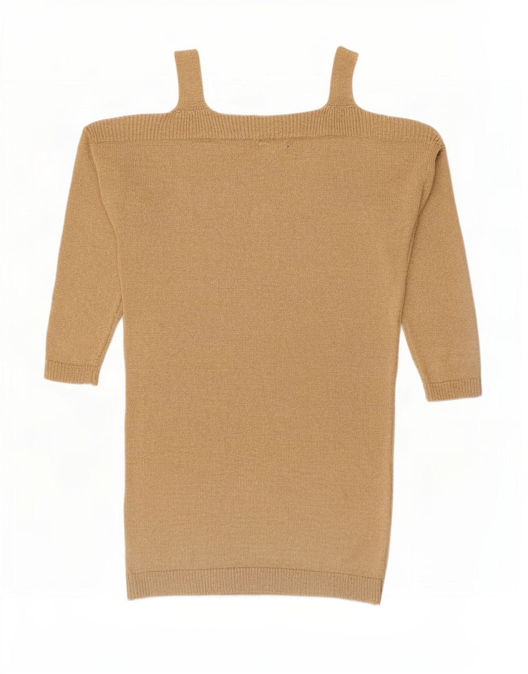 Massimo Dutti Abito maglione da donna con spalle scoperte UK 10 Piccolo Beige