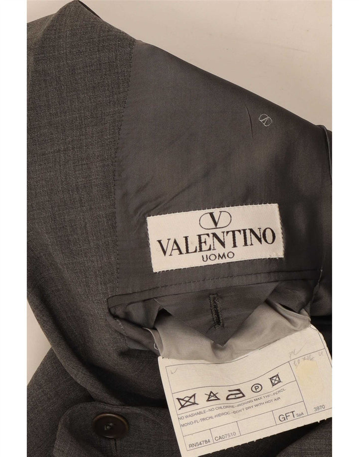 Valentino Abito Uomo 3 Bottoni 2 Pezzi IT 48 Medio W30 L31 Lana Grigia