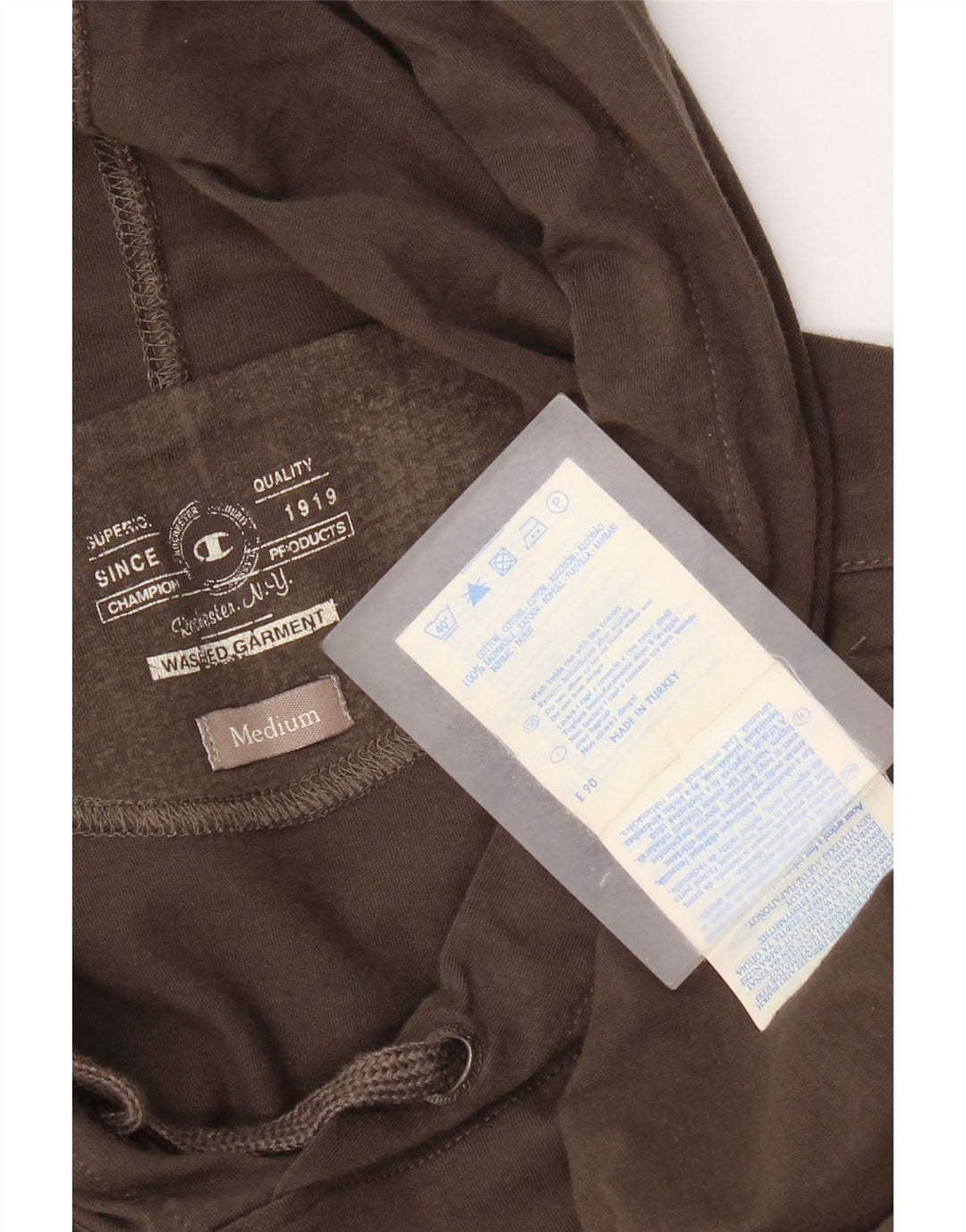 Champion Top da uomo con grafica grafica a maniche lunghe in cotone marrone medio