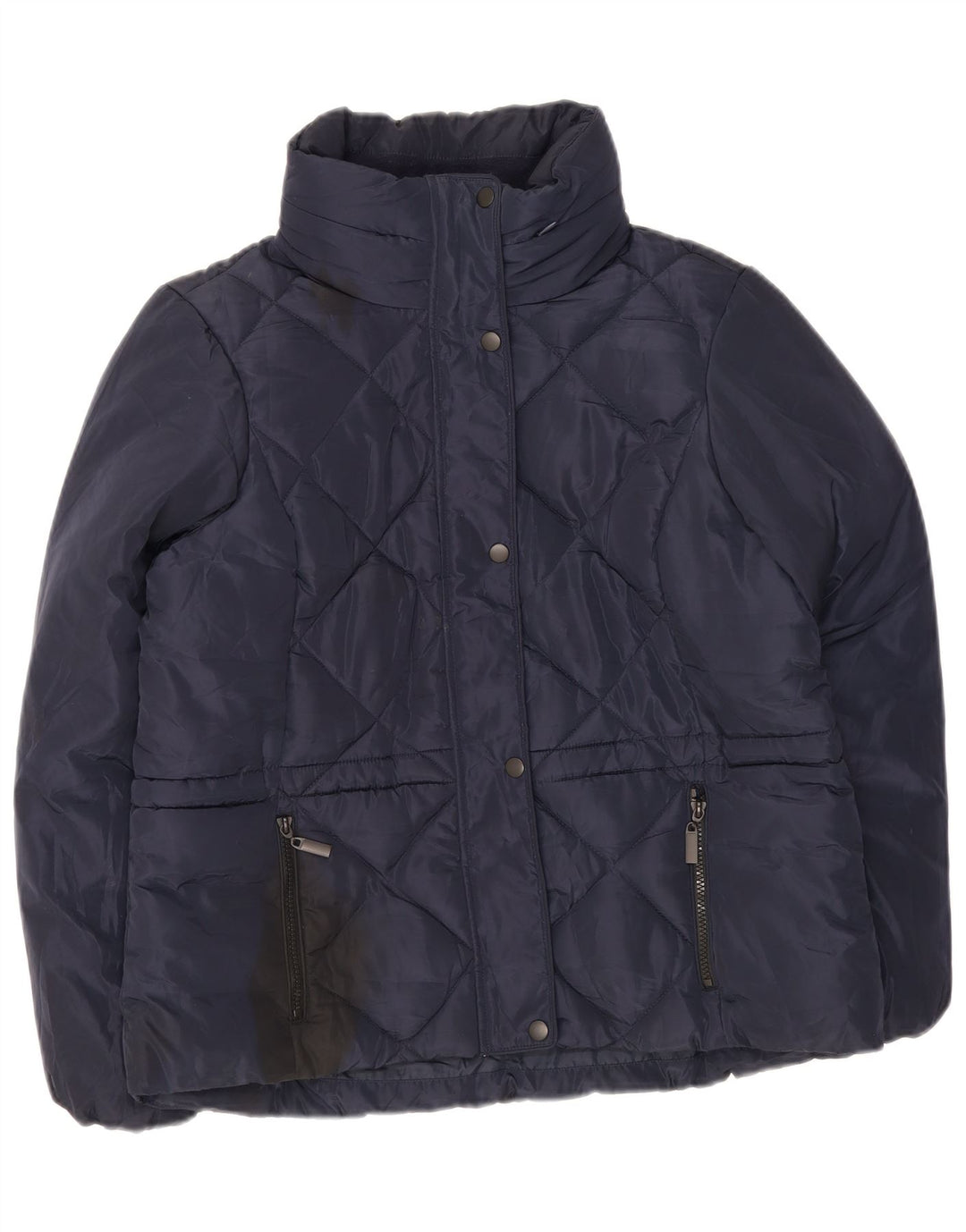 Giacca trapuntata con cappuccio da donna Marks & Spencer UK 16 grande blu navy