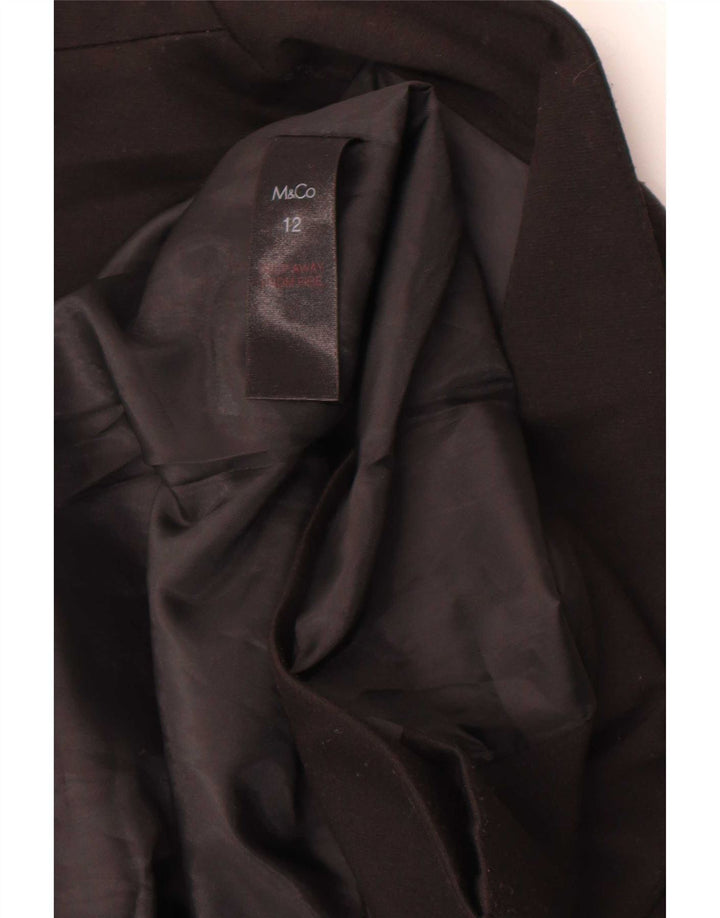 Giacca blazer aperta da donna M&Co UK 12 poliestere nero medio