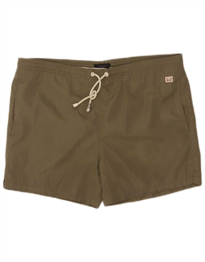 Pantaloncini da bagno da uomo Liu Jo medio kaki poliestere
