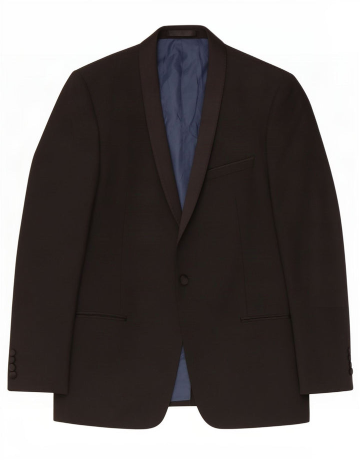 Giacca blazer da uomo slim fit a 1 bottone Marks & Spencer UK 40 media nera