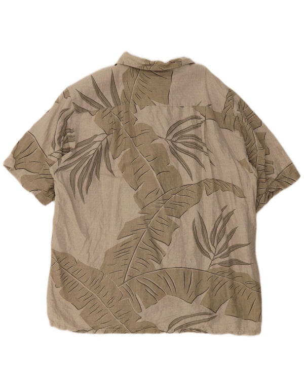 Camicia a maniche corte da uomo Nautica grande lino floreale grigio