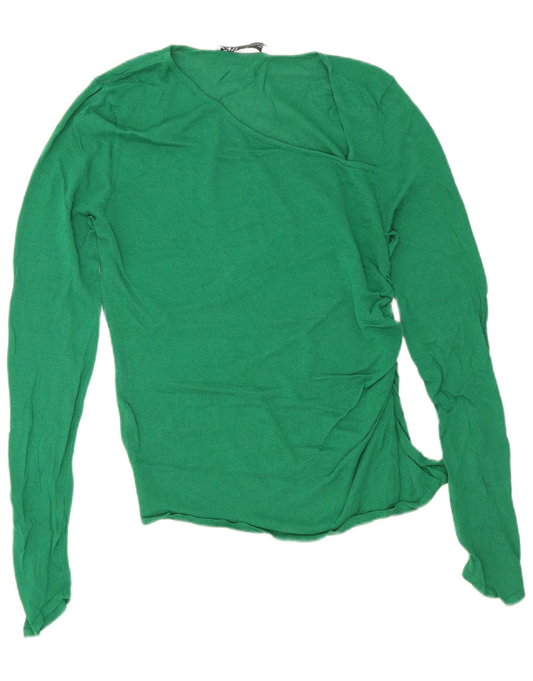 Top Zara da donna a maniche lunghe UK 14 grande verde