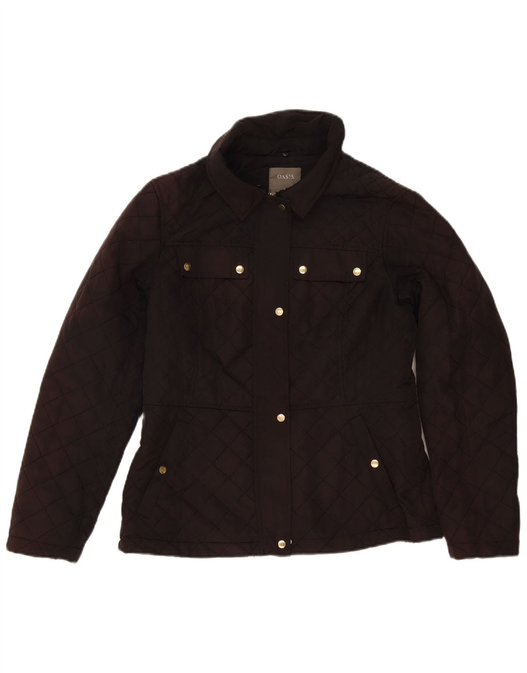 Giacca trapuntata da donna Oasis UK 14 poliestere nero medio