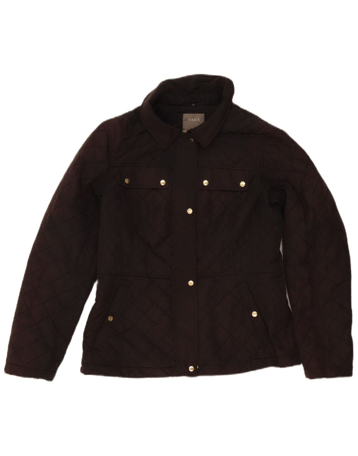 Giacca trapuntata da donna Oasis UK 14 poliestere nero medio