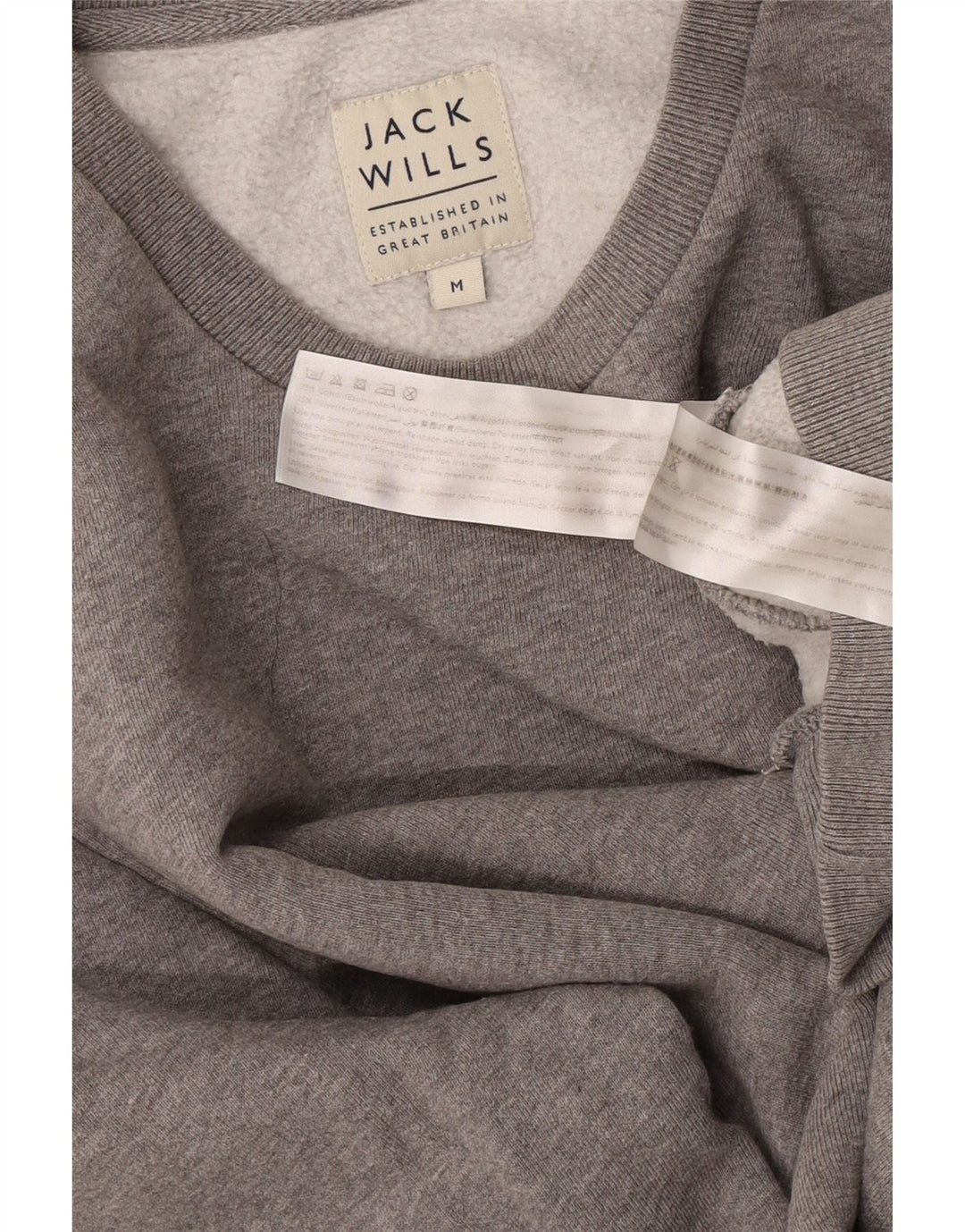 Felpa da uomo Jack Wills Maglione in cotone screziato grigio medio