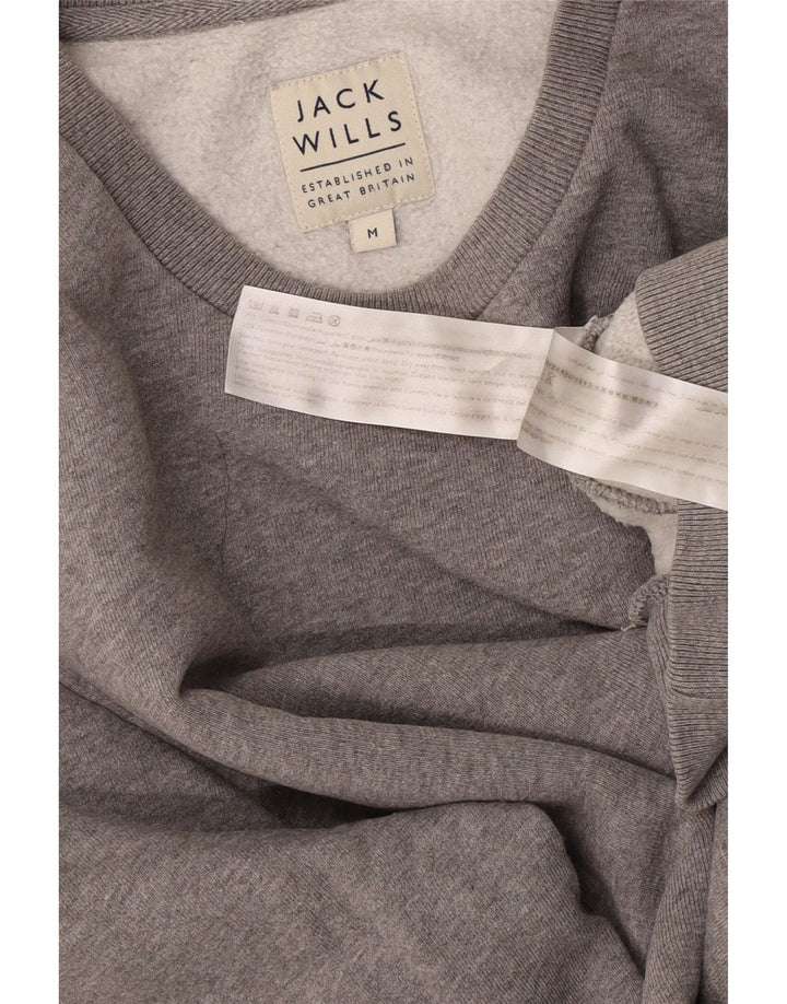 Felpa da uomo Jack Wills Maglione in cotone screziato grigio medio