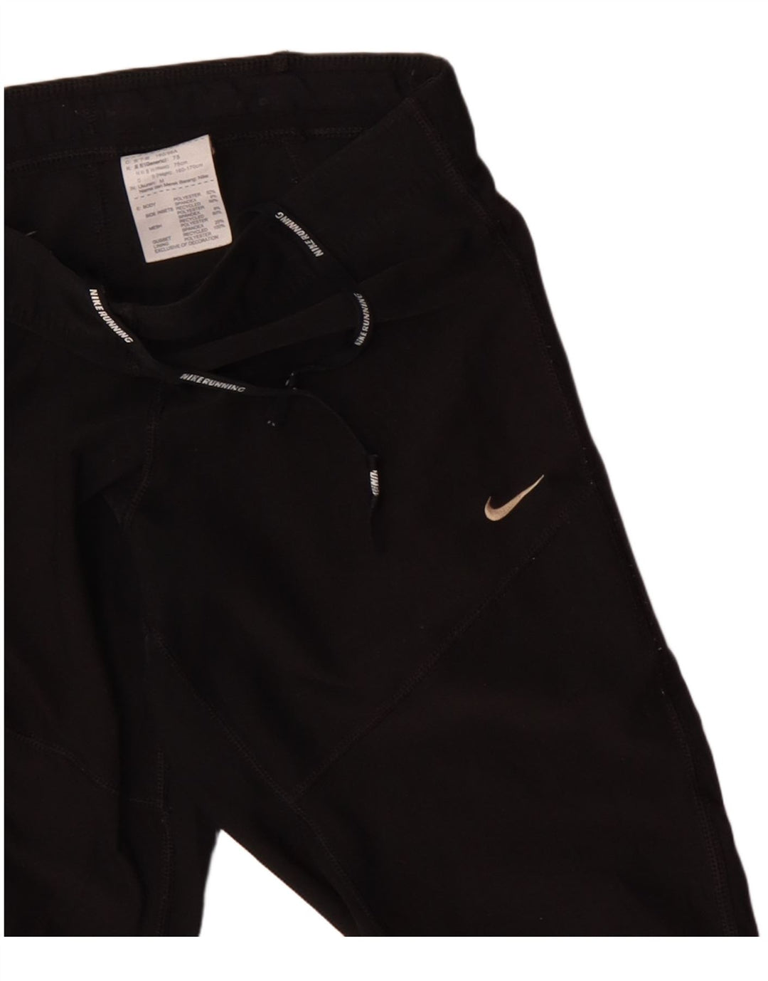 Pantaloni da tuta NIKE Dri Fit Capri da donna UK 12 medio poliestere nero