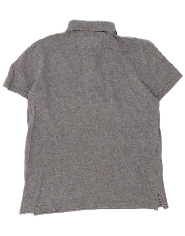 Polo da uomo Custom Fit Tommy Hilfiger piccola in cotone grigio